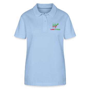 Love of stocks - Stanley/Stella Women’s Organic Polo Shirt ELLISER - sky blue - Front - Luana (180cm)