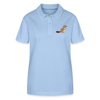 Biber - Stanley/Stella Frauen Bio-Poloshirt ELLISER - sky Blue - Vorne - Luana (180cm)