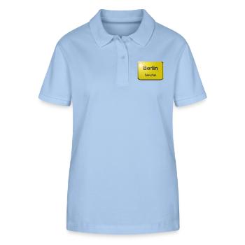 Ortsschild Berlin Besucher - Stanley/Stella Women’s Organic Polo Shirt ELLISER - sky blue - Front - Luana (180cm)