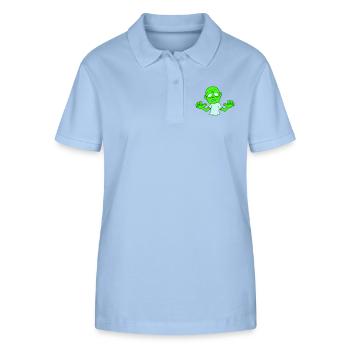 Zombie - Stanley/Stella Frauen Bio-Poloshirt ELLISER - sky Blue - Vorne - Luana (180cm)