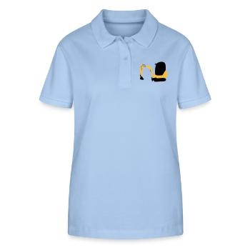 Bagger - Stanley/Stella Frauen Bio-Poloshirt ELLISER - sky Blue - Vorne - Luana (180cm)