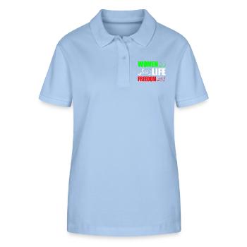 Women life freedom iran - Stanley/Stella Frauen Bio-Poloshirt ELLISER - sky Blue - Vorne - Luana (180cm)