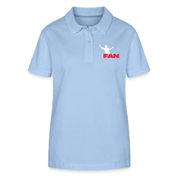 Fan - Stanley/Stella Frauen Bio-Poloshirt ELLISER - sky Blue - Vorne - Luana (180cm)