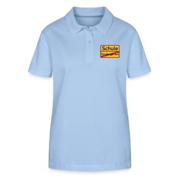 Schule - Stanley/Stella Frauen Bio-Poloshirt ELLISER - sky Blue - Vorne - Luana (180cm)