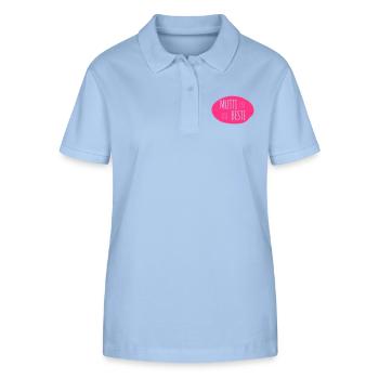 Mutti ist die Beste 2c - Stanley/Stella Frauen Bio-Poloshirt ELLISER - sky Blue - Vorne - Luana (180cm)