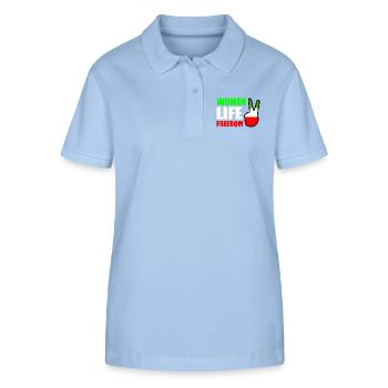 Women life freedom - Stanley/Stella Women’s Organic Polo Shirt ELLISER - sky blue - Front - Luana (180cm)