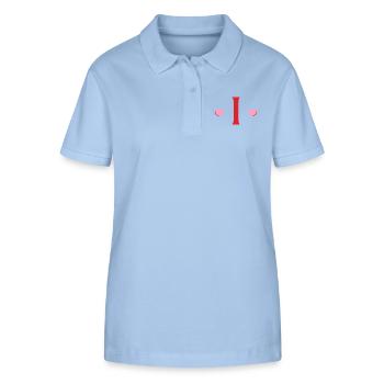 Buchstabe i rote Herzen - Stanley/Stella Frauen Bio-Poloshirt ELLISER - sky Blue - Vorne - Luana (180cm)