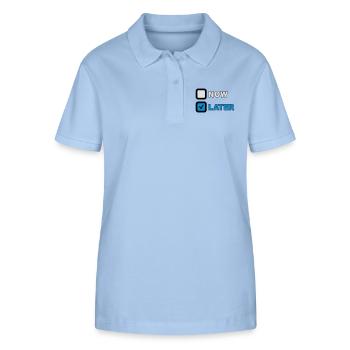 Now Later Question - Stanley/Stella Frauen Bio-Poloshirt ELLISER - sky Blue - Vorne - Luana (180cm)