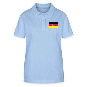 German Turkish flag - Stanley/Stella Women’s Organic Polo Shirt ELLISER - sky blue - Front - Luana (180cm)