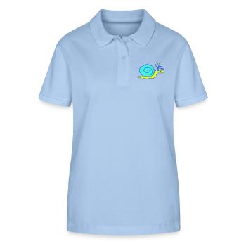 Cool DJ Snail Cute Shell - Stanley/Stella Women’s Organic Polo Shirt ELLISER - sky blue - Front - Luana (180cm)
