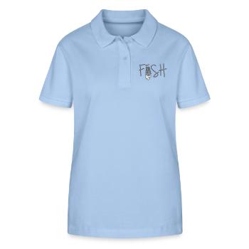 Fish - Stanley/Stella Frauen Bio-Poloshirt ELLISER - sky Blue - Vorne - Luana (180cm)