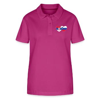 Serbie Slovénie Drapeau Coeur - Polo bio ELLISER Stanley/Stella Femme - mauve orchidée - Devant - Luana (180cm)