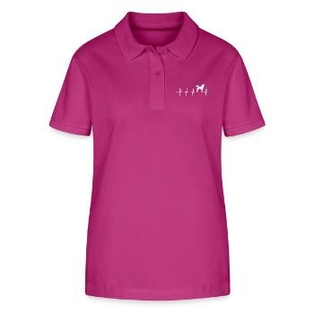 Pudel - Herzschlag - Stanley/Stella Frauen Bio-Poloshirt ELLISER - Orchidee - Vorne - Luana (180cm)