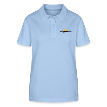 Skyline - Juist - Stanley/Stella Frauen Bio-Poloshirt ELLISER - sky Blue - Vorne - Luana (180cm)