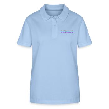 santiago rs regenbogen - Stanley/Stella Frauen Bio-Poloshirt ELLISER - sky Blue - Vorne - Luana (180cm)