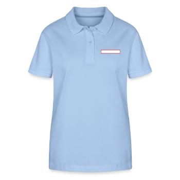 Stadt-Panel, Jungfrau - Stanley/Stella Frauen Bio-Poloshirt ELLISER - sky Blue - Vorne - Luana (180cm)