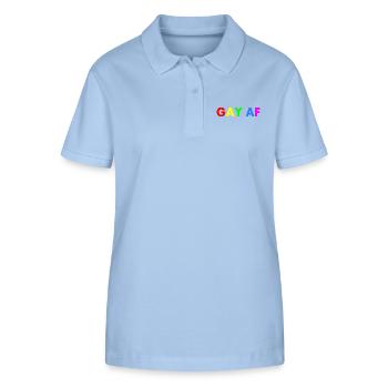 Gay af - Polo bio ELLISER Stanley/Stella Femme - bleu ciel - Devant - Luana (180cm)