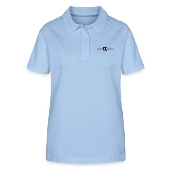 Tente symbole de camping - Polo bio ELLISER Stanley/Stella Femme - bleu ciel - Devant - Luana (180cm)