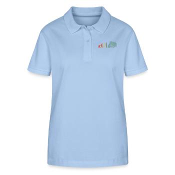 Freizeitpark Jahrmarkt Rummelplatz Kirmes - Stanley/Stella Frauen Bio-Poloshirt ELLISER - sky Blue - Vorne - Luana (180cm)