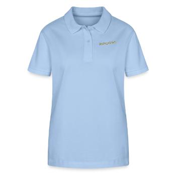 Designer Abschluss-Geschenk Mediengestalterin - Stanley/Stella Frauen Bio-Poloshirt ELLISER - sky Blue - Vorne - Luana (180cm)
