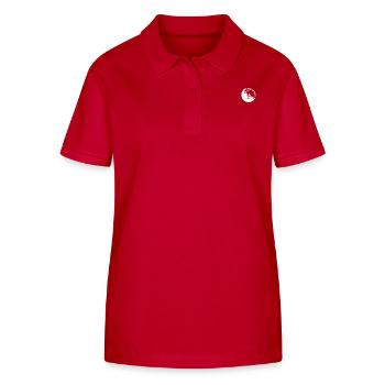 Minicamper Camping-Camper Microcamper - Stanley/Stella Frauen Bio-Poloshirt ELLISER - Rot - Vorne - Luana (180cm)