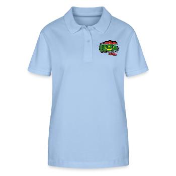 Mauritania flag fist used - Stanley/Stella Women’s Organic Polo Shirt ELLISER - sky blue - Front - Luana (180cm)