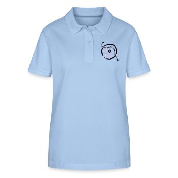 Anker Seemann Anchor Sailor Tattoo Oldschool SOS - Stanley/Stella Frauen Bio-Poloshirt ELLISER - sky Blue - Vorne - Luana (180cm)