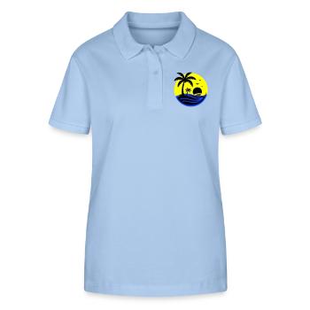 Island Palm Trees Sea - Stanley/Stella Women’s Organic Polo Shirt ELLISER - sky blue - Front - Luana (180cm)
