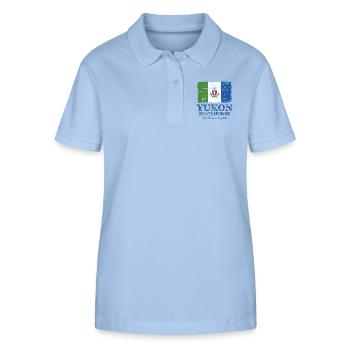 Yukon Flag - Canada - Vintage Look - Polo bio ELLISER Stanley/Stella Femme - bleu ciel - Devant - Luana (180cm)