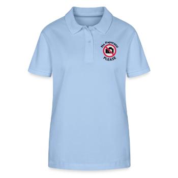 No Paparazzi Please (Almost Famous) - Stanley/Stella Women’s Organic Polo Shirt ELLISER - sky blue - Front - Luana (180cm)