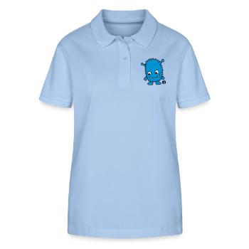 Monster (3ck) - Stanley/Stella Frauen Bio-Poloshirt ELLISER - sky Blue - Vorne - Luana (180cm)