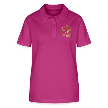 Born in February 2021 Birthday 2021 February - Stanley/Stella Women’s Organic Polo Shirt ELLISER - orchid Flower - Front - Luana (180cm)