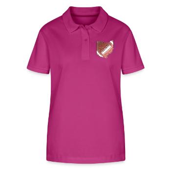 Ohio (USA) | echter Football | Landkarte - Stanley/Stella Frauen Bio-Poloshirt ELLISER - Orchidee - Vorne - Luana (180cm)