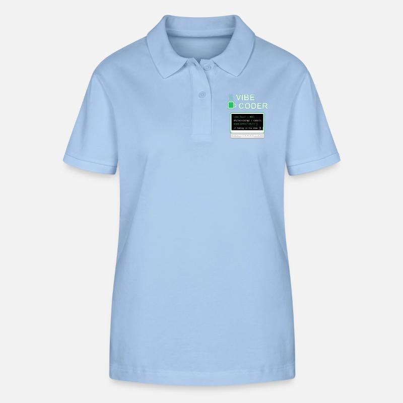 Vibe Coder - Stanley/Stella Women’s Organic Polo Shirt ELLISER - sky blue