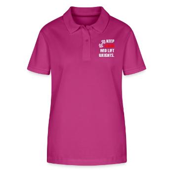 Keep calm & lift weights - Stanley/Stella Women’s Organic Polo Shirt ELLISER - orchid Flower - Front - Luana (180cm)