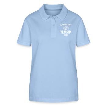 Je Peux Pas J ai mont Ventoux Cadeau Vélo Cycliste - Polo bio ELLISER Stanley/Stella Femme - bleu ciel - Devant - Luana (180cm)