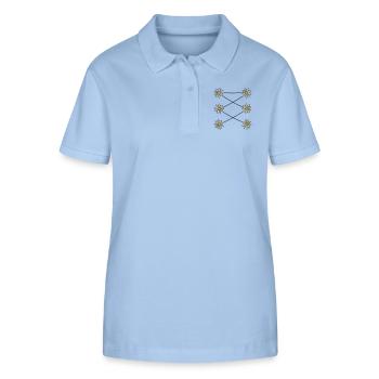 Edelweiss Dirndl - Stanley/Stella Frauen Bio-Poloshirt ELLISER - sky Blue - Vorne - Luana (180cm)
