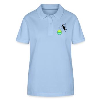 backfee - Stanley/Stella Frauen Bio-Poloshirt ELLISER - sky Blue - Vorne - Luana (180cm)