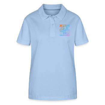 Music Is A Gateway To Emotions - Stanley/Stella Frauen Bio-Poloshirt ELLISER - sky Blue - Vorne - Luana (180cm)