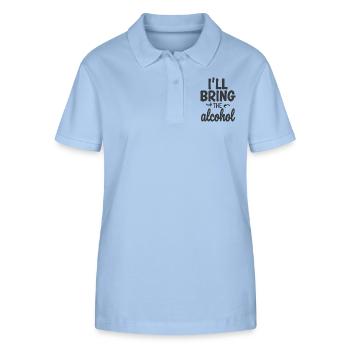 I'll Bring the Alcohol Party Spruch Zitat - Stanley/Stella Frauen Bio-Poloshirt ELLISER - sky Blue - Vorne - Luana (180cm)