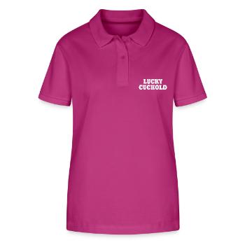 Lucky cuckold - Stanley/Stella Frauen Bio-Poloshirt ELLISER - Orchidee - Vorne - Luana (180cm)