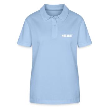 Notarzt - Stanley/Stella Frauen Bio-Poloshirt ELLISER - sky Blue - Vorne - Luana (180cm)