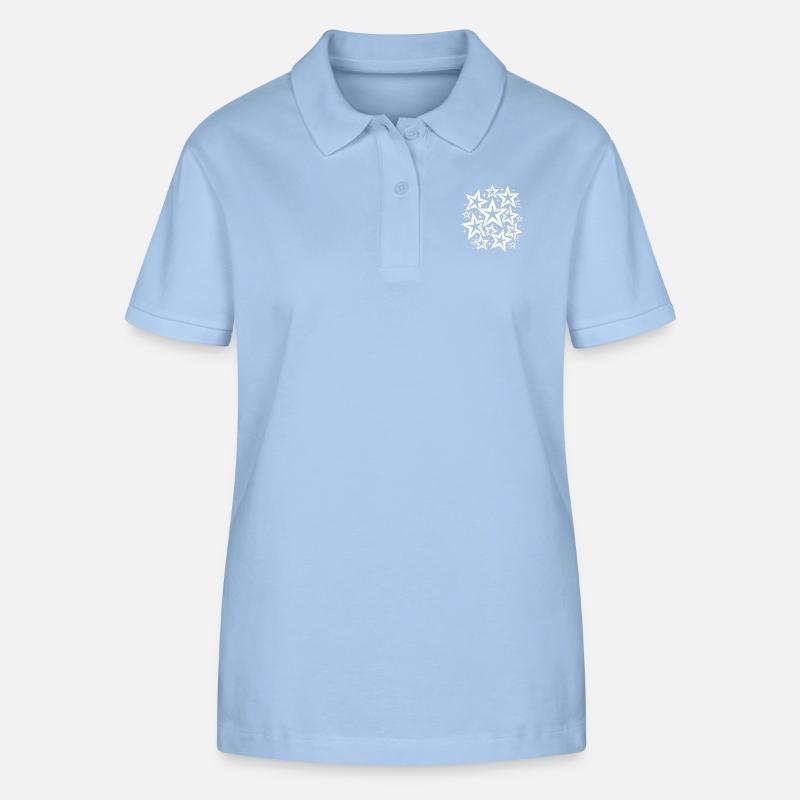 Sterne Gestirn Sternchen Geschenk Sternenhimmel - Stanley/Stella Frauen Bio-Poloshirt ELLISER - sky Blue