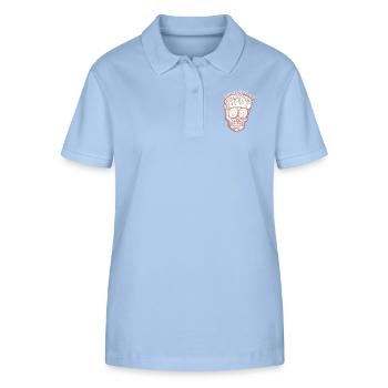 SugarSkull - Stanley/Stella Frauen Bio-Poloshirt ELLISER - sky Blue - Vorne - Luana (180cm)
