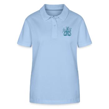Shiva Hindu god Nataraja Bhairava - Stanley/Stella Women’s Organic Polo Shirt ELLISER - sky blue - Front - Luana (180cm)
