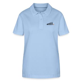 Zwergspitz - Stanley/Stella Frauen Bio-Poloshirt ELLISER - sky Blue - Vorne - Luana (180cm)