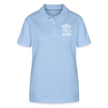 We don't need to give sat nav to our customers - Stanley/Stella Women’s Organic Polo Shirt ELLISER - sky blue - Front - Luana (180cm)