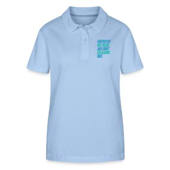 Funny t-shirt - Stanley/Stella Women’s Organic Polo Shirt ELLISER - sky blue - Front - Luana (180cm)