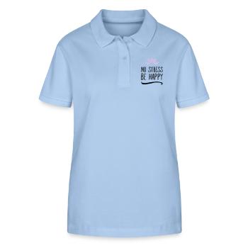 No Stress - Be Happy - Stanley/Stella Women’s Organic Polo Shirt ELLISER - sky blue - Front - Luana (180cm)