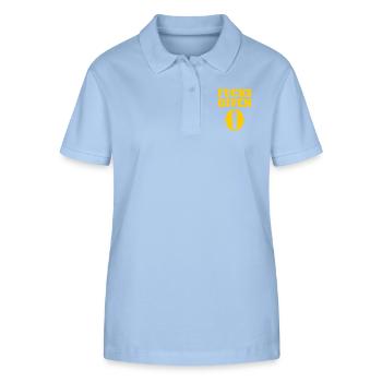 Zero fucks given - Stanley/Stella Women’s Organic Polo Shirt ELLISER - sky blue - Front - Luana (180cm)